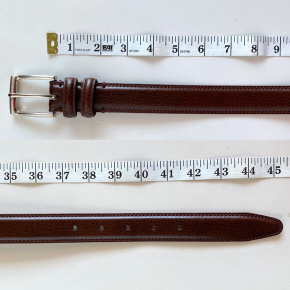 Aurelio Valentino Genuine Leather Men's Size 40 Men's Belt Brown - Picture 6 of 7